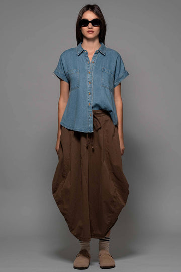 COLLAR DENIM SHIRT