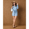 DENIM LONG SLEEVE ROMPER