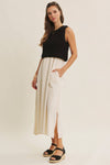SWEATER MIDI DRESS TIE BACK