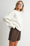 CHECKERED KNIT SWEATER