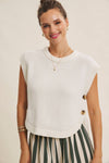 SIDE BUTTON SWEATER VEST