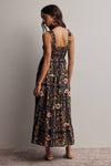 FLORAL TIERED MIDI DRESS