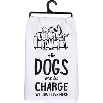 THE DOGS ARE IN CHARGE KITCHEN TOWEL