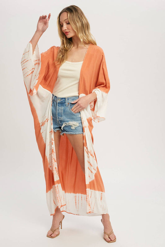 TIE DYE MAXI KIMONO