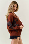 TIGER PRINTED SWEATER CARDIGAN