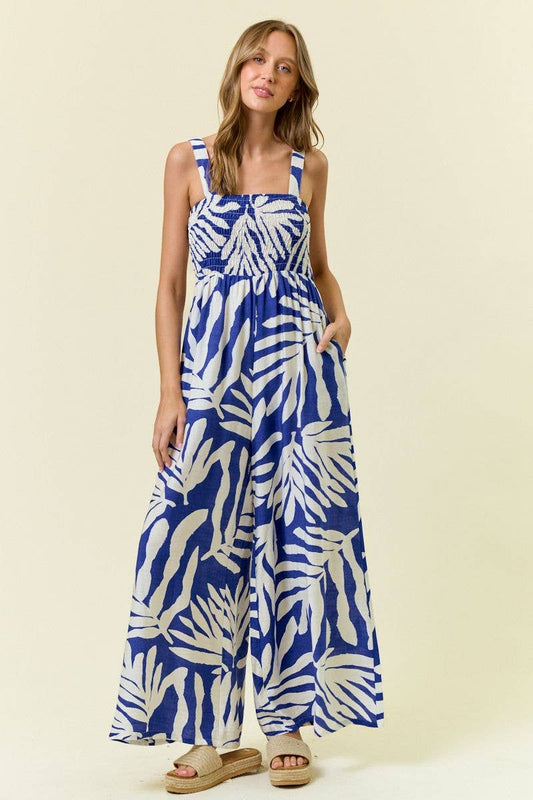 FLORAL WIDE-LEG JUMPSUIT