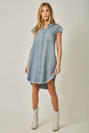 FLUTTER SLEEVE DRESS