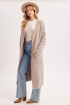 FUZZY KNIT SWEATER CARDIGAN