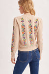 VINTAGE FLORAL KNIT SWEATER