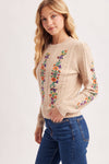 VINTAGE FLORAL KNIT SWEATER