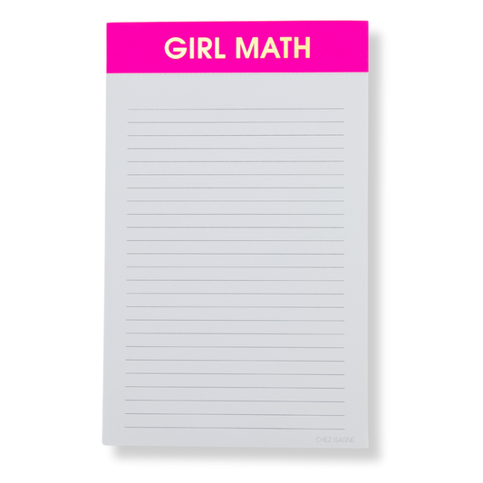 GIRL MATH NOTEPAD