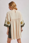 BOHO EMBROIDERED BABYDOLL DRESS