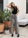 LEOPARD WIDE LEG JEANS