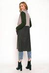 COLOR BLOCK LONG COAT