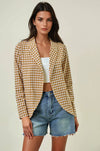 HOUNDSTOOTH JACQUARD BLAZER