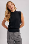 MOCK NECK KNIT TANK TOP