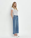 HIGH RISE CROP WIDE LEG JEANS