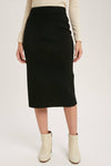 MIDI SWEATER SKIRT BLACK