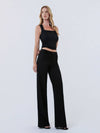 PRESSED BLACK WIDE LEG JEANS