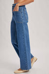 HIGH-RISE SEAMED POCKETS STRAIGHT LEG JEANS
