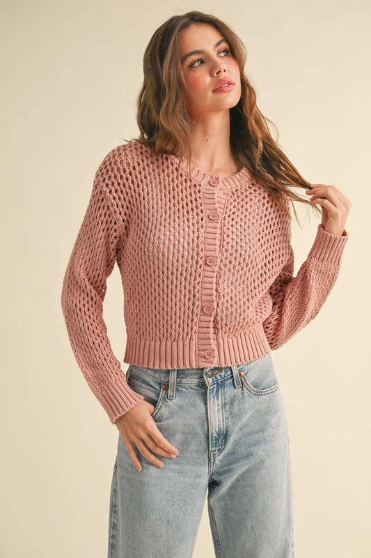 CROCHET BUTTONDOWN CARDIGAN