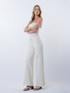 WHITE WIDE LEG JEAN