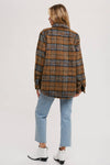 BRUSHED FLANNEL PLAID SHACKET