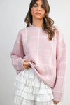 CHECKERED KNIT SWEATER
