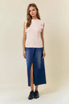 MOCK NECK RUFFLE TANK TOP