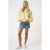 DISTRESSED HEM DENIM MINI SKIRT