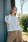 POLKA DOT COTTON SWEATER