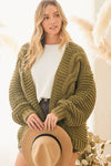 CHUNKY CABLE KNIT CARDIGAN