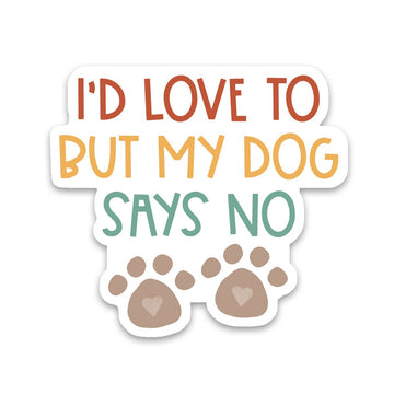 Dog Says No Sticker