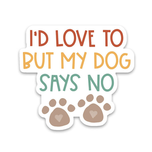 Dog Says No Sticker