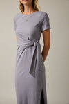 TIE SLIT MAXI DRESS