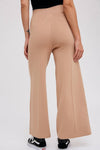 LATTE KNITTED WIDE LEG PANTS
