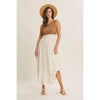 CONTRAST OPEN KNIT MAXI DRESS