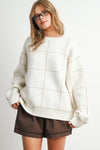 CHECKERED KNIT SWEATER
