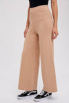 LATTE KNITTED WIDE LEG PANTS
