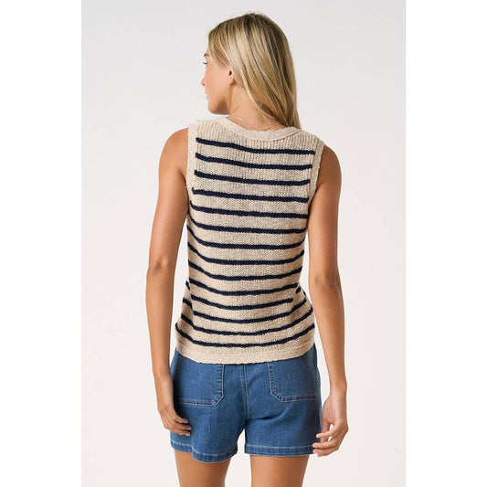 BUTTONED KNIT SWEATER VEST