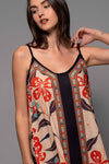 BOLD FLORAL A-LINE DRESS