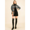 PLAID BUTTON UP JACKET