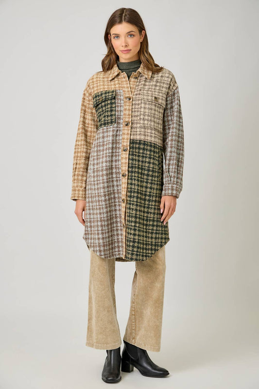 PLAID LONG JACKET