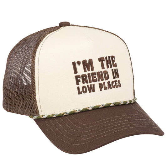 FRIEND IN LOW PLACES TRUCKER HAT