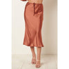 SATIN MIDI SKIRT