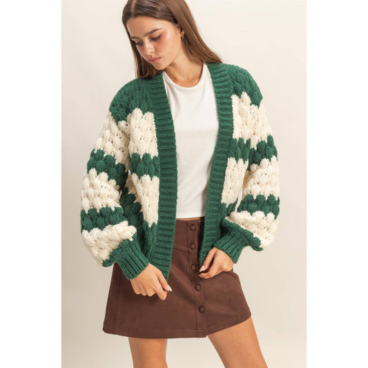 SCALLOP KNIT CARDIGAN