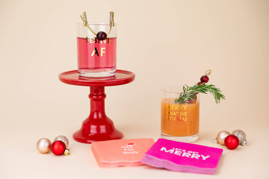 MERRY WTFMAS ROCKS GLASS