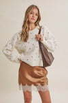 POLKA DOT COTTON SWEATER