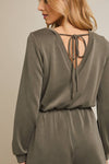 ROUND NECK BACK TIE ROMPER