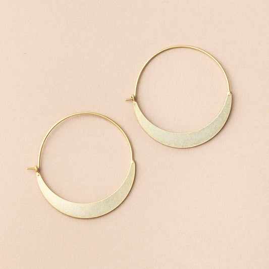 CRESCENT HOOP EARRING